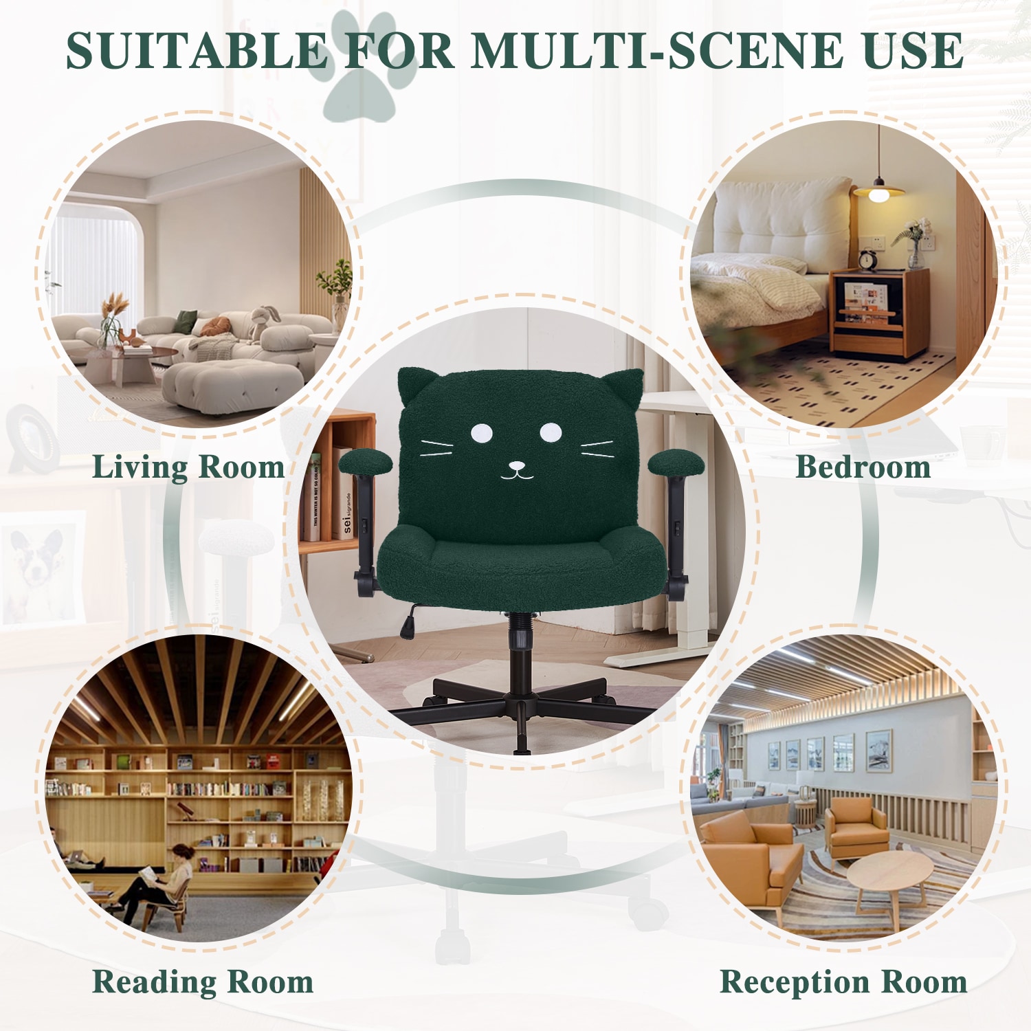 Sunchen Criss Cross Chair With Wheels And Arms, Cross Legged Office Chair With Wide Seat, Adjustable Cute Comfy Desk Chairs For Home Office, Bedroom, Vanity_maomaolike.com